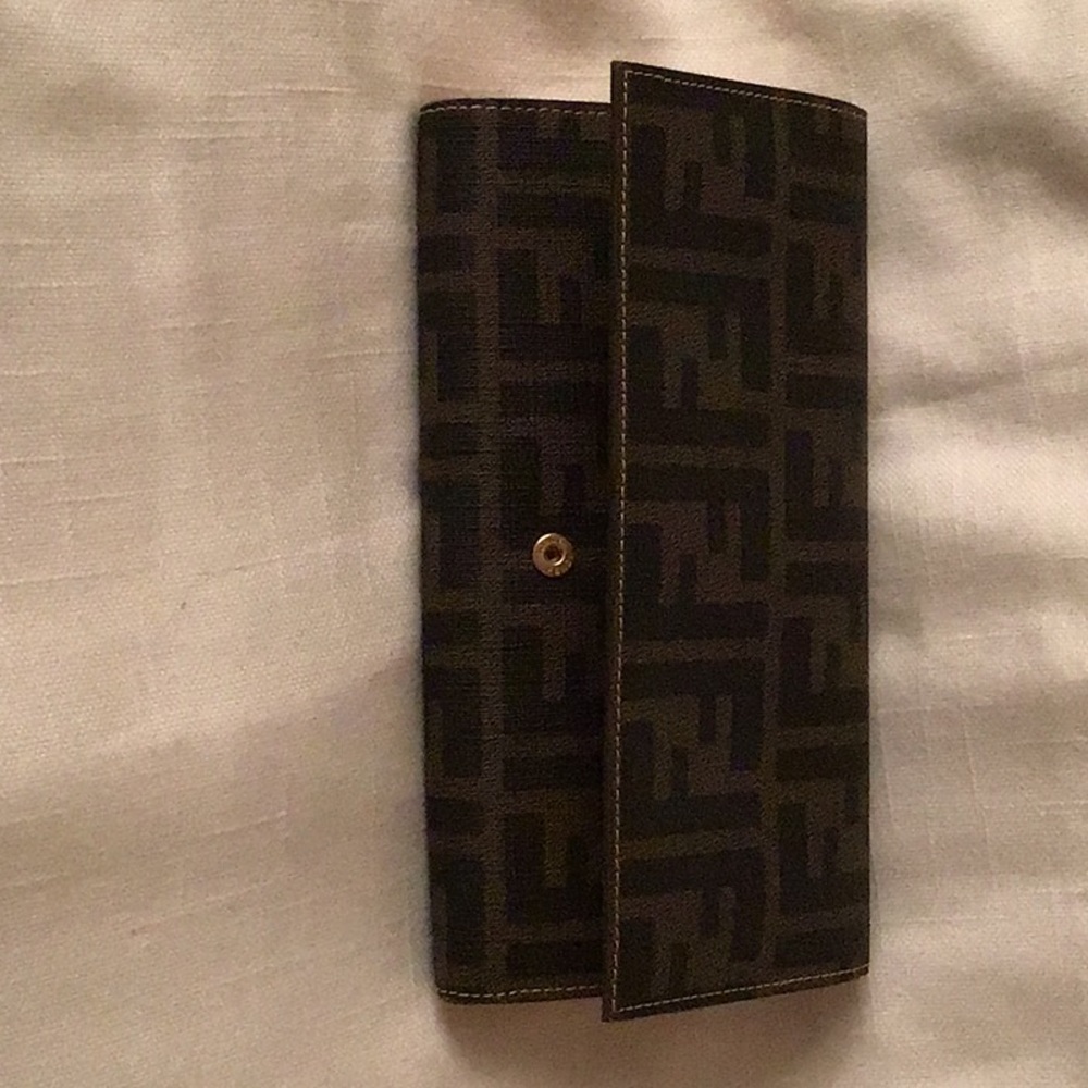 Fendi Zucca FF Logo continental wallet